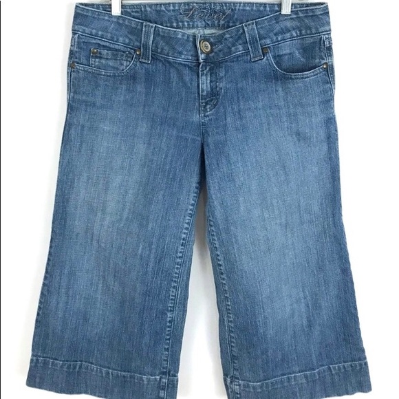Anthro Level 99 crop wide leg jeans stretch - Picture 1 of 6
